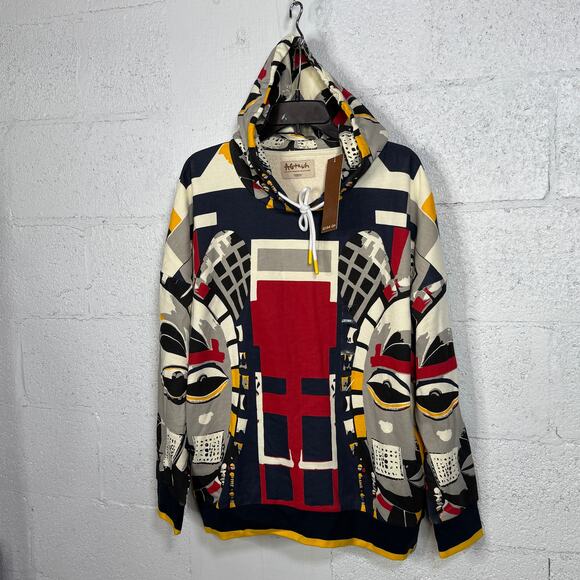 AGTAWH French Terry Motif Print Hoodie Men's Unity Print Medium, $112 - Picture 3 of 11